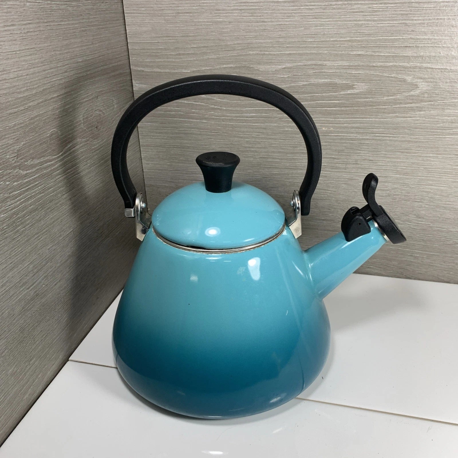 Le Creuset Tea Pot Kettle 1.6L 1.7Qt Caribbean Blue Enamel