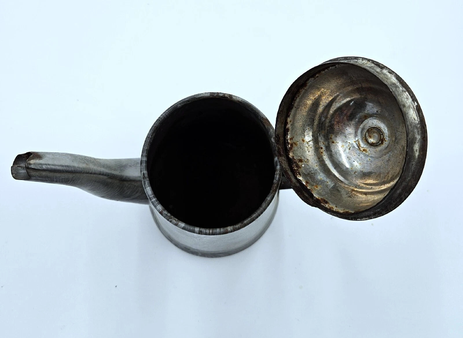 Antique Vintage Enamelware Coffee Tea Pot Primative Decor