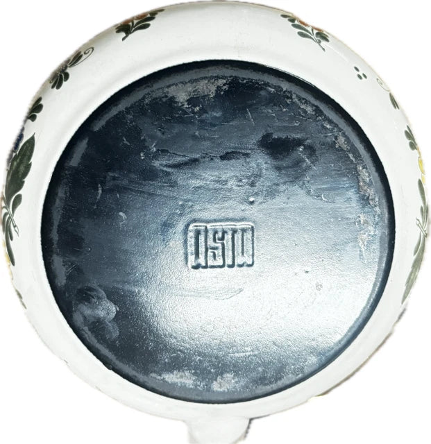 ASTA Germany Enamel Tea Kettle Teapot Floral with Lid; "PARTS", DECORATION