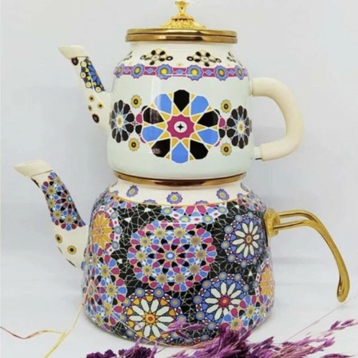 Etnic Design Enamel Teapot