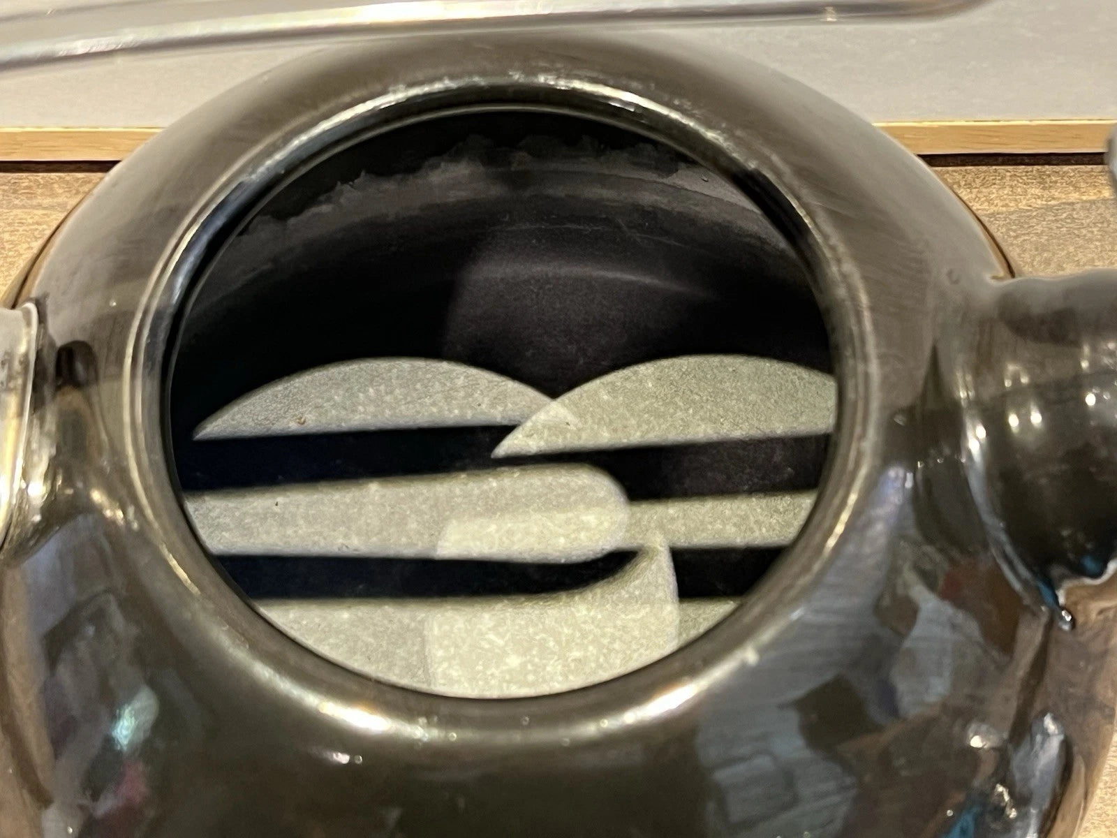 Chantal Classic Enamel On Steel Tea Kettle Black / Dark Gray W Harmonica Whistle