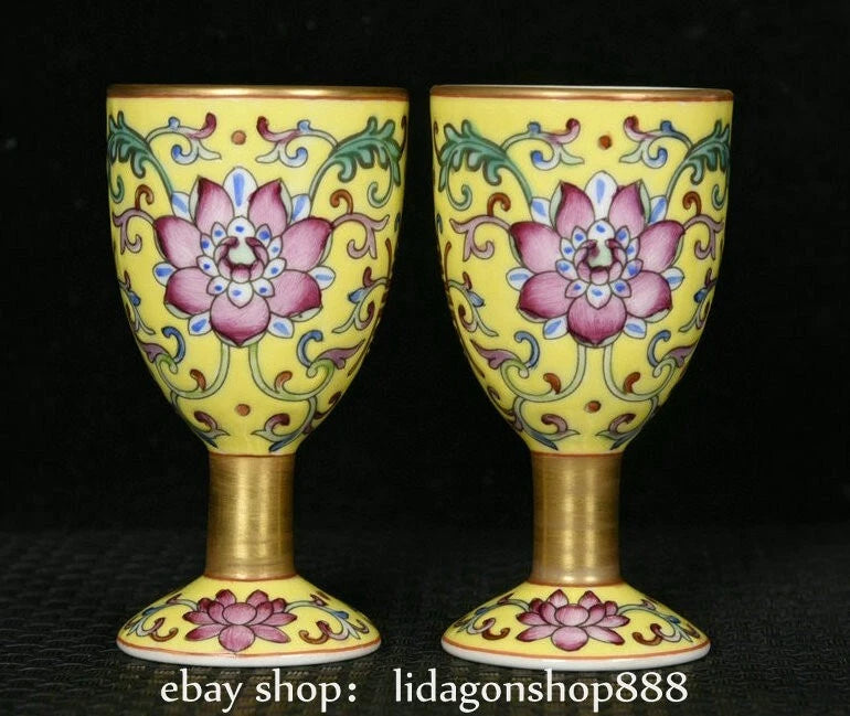 9" Yongzheng Marked Enamel Porcelain Flower Leaf Pattern Tea Wine Pot Cup Set