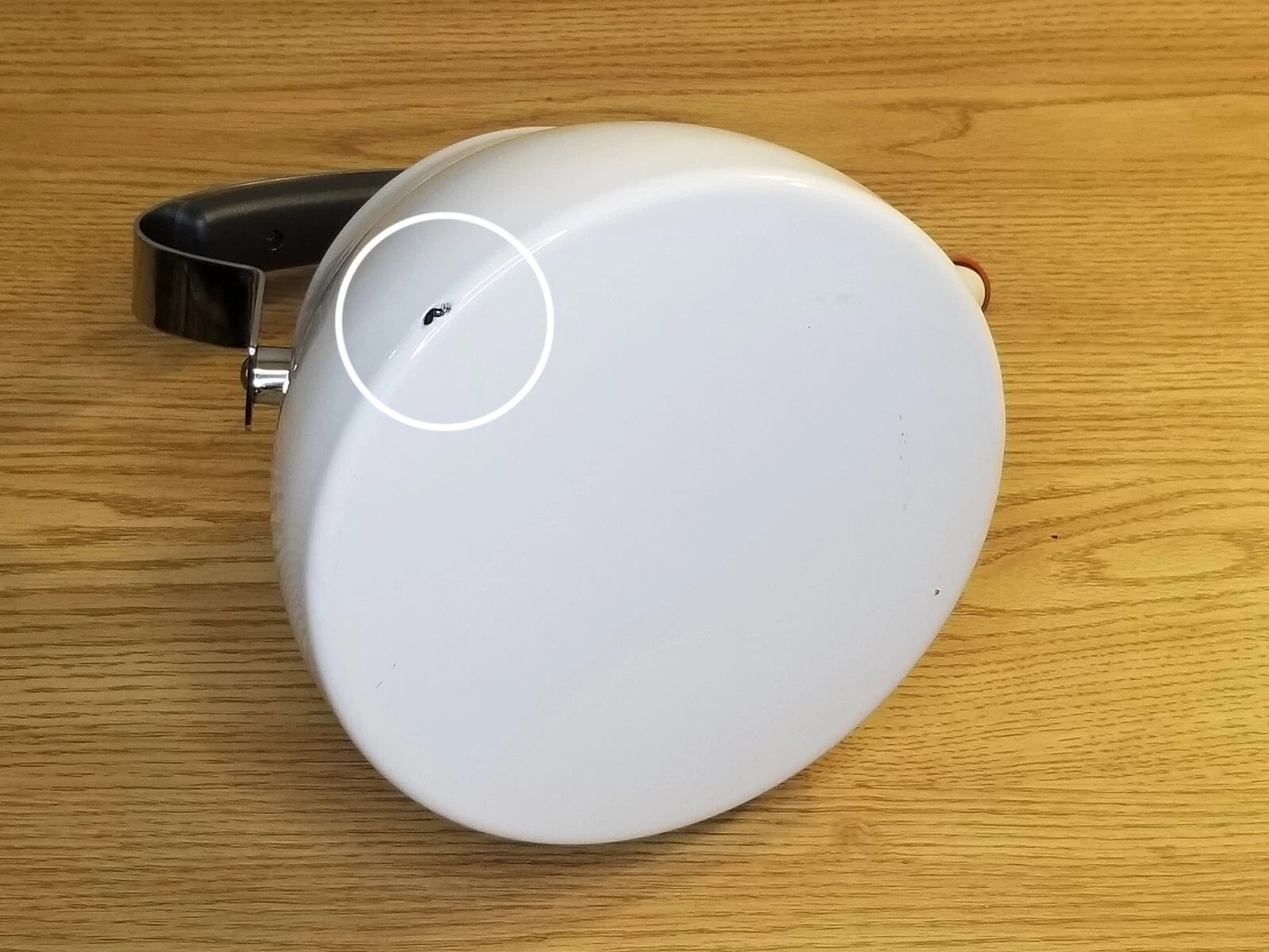 Dansk 2 Qt Kettle Steam.E Michael Graves Studio White Enamel Tea Pot Lid Whistle