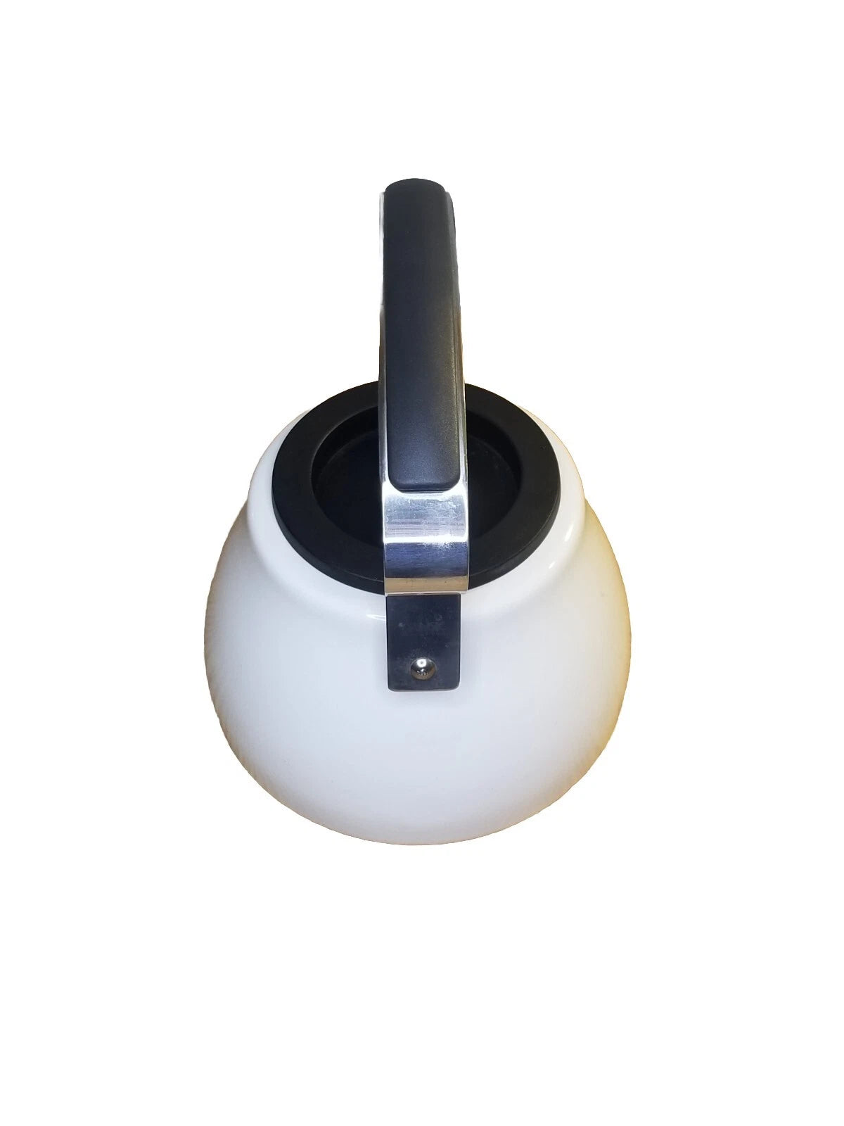 Dansk 2 Qt Kettle Steam.E Michael Graves Studio White Enamel Tea Pot Lid Whistle