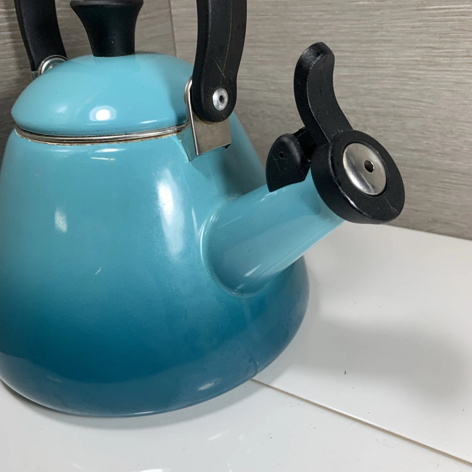 Le Creuset Tea Pot Kettle 1.6L 1.7Qt Caribbean Blue Enamel