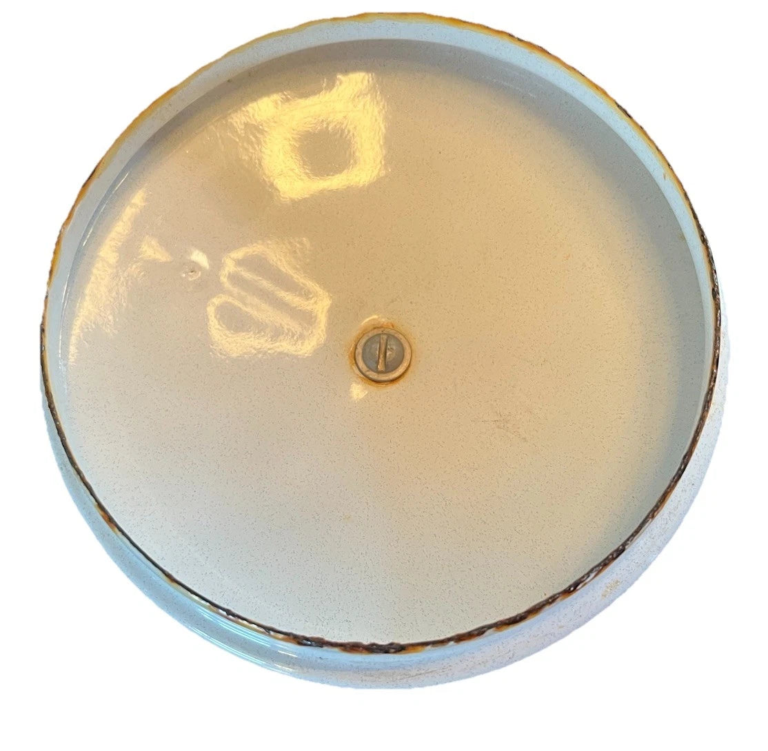 Bergen Enamelware Tea Pot Kettle Scandinavian Swedish Style Offset Wooden Handle