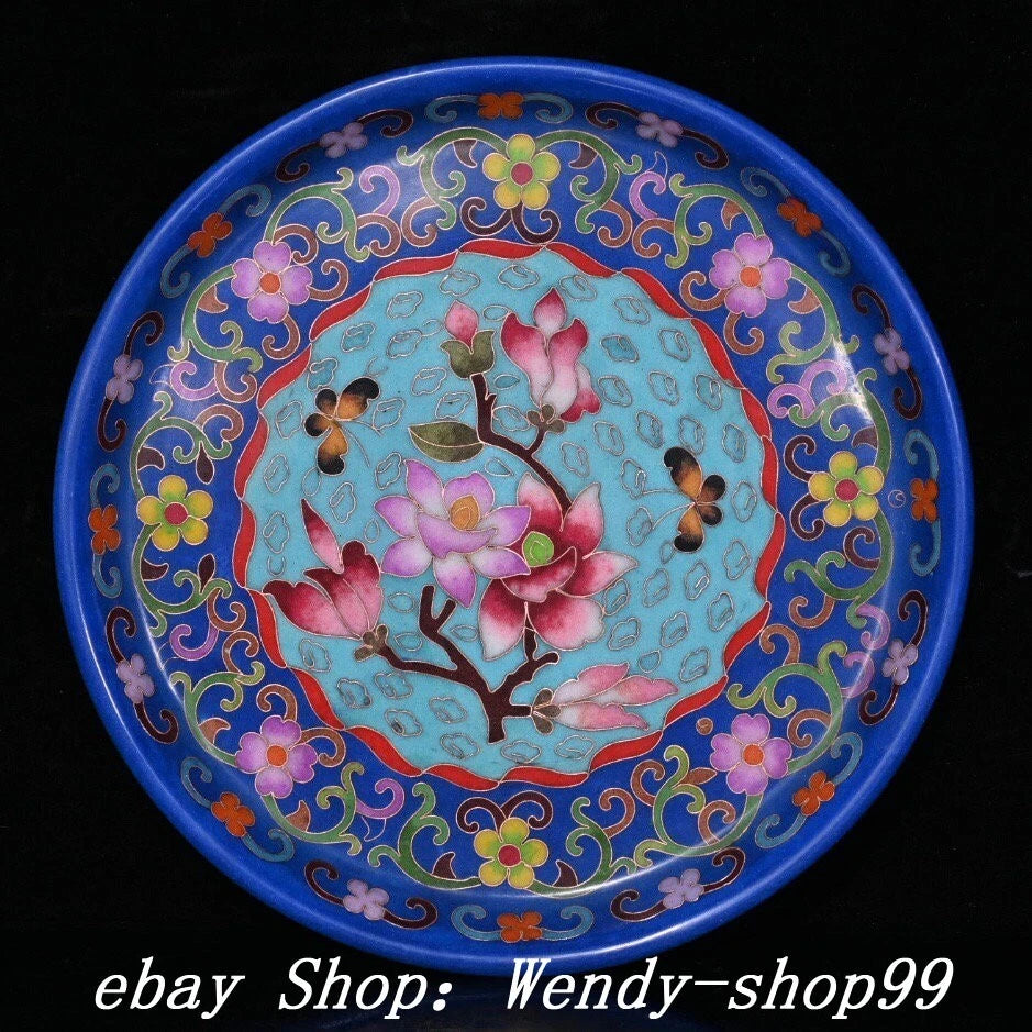 DaMing Chenghua Cloisonne Enamel Porcelain Filigree Flower Teapot Cup Plate Set