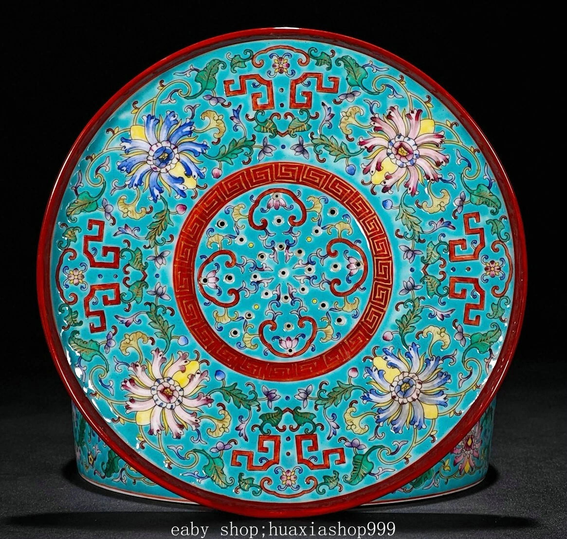 6" YongZheng Colour Enamel Porcelain Gilt Flower Pattern Teapot Cup Tray Set