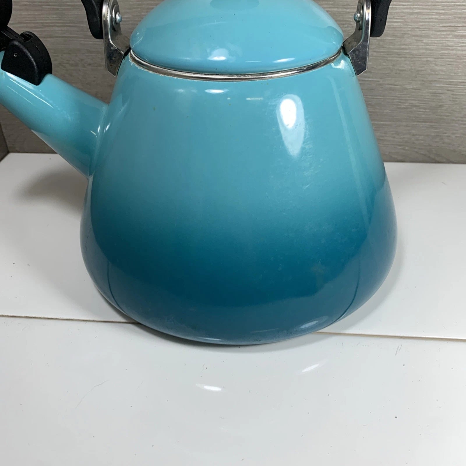 Le Creuset Tea Pot Kettle 1.6L 1.7Qt Caribbean Blue Enamel