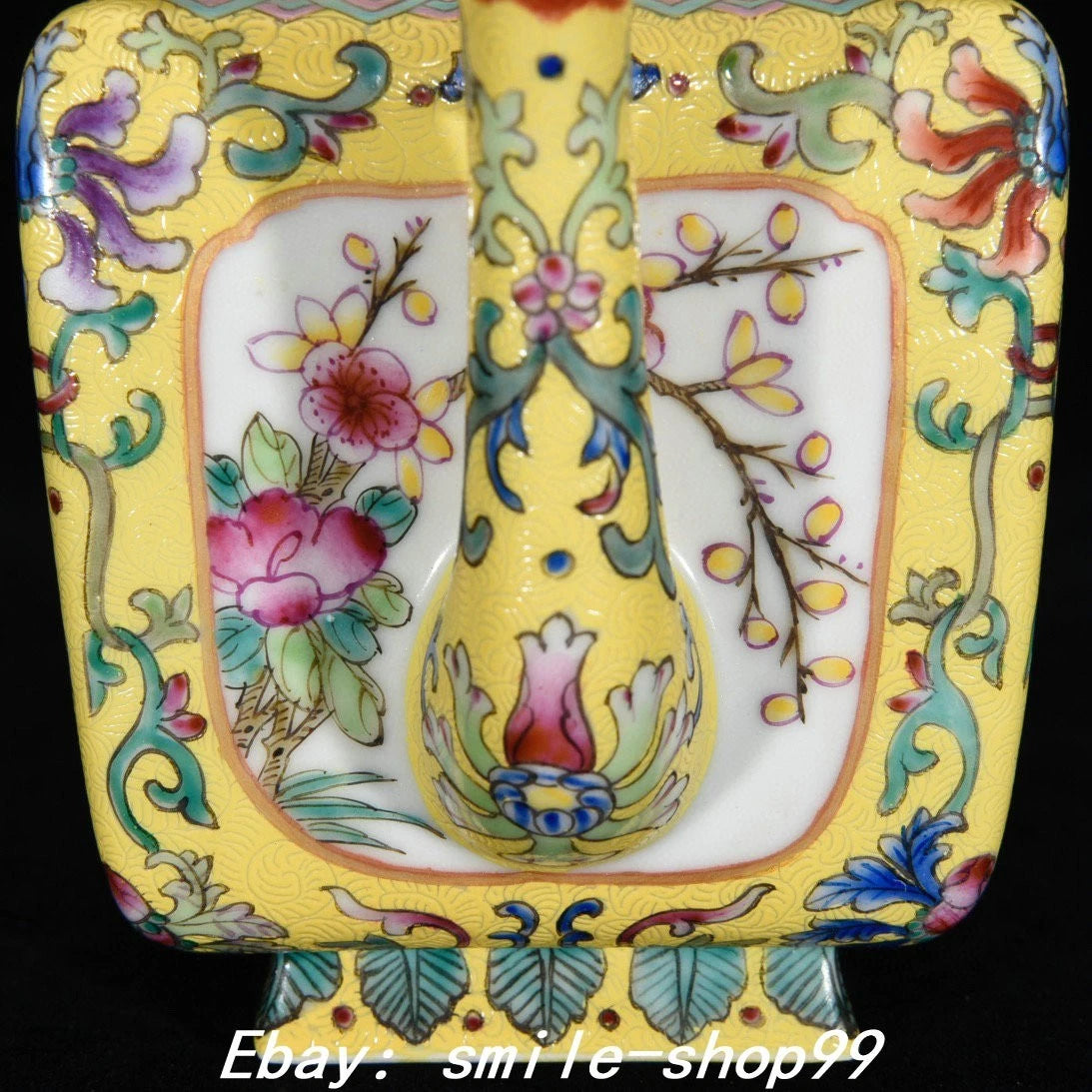 7" Yongzheng Enamel Colour Porcelain landscape Word Pattern Wine Tea Pot Flagon