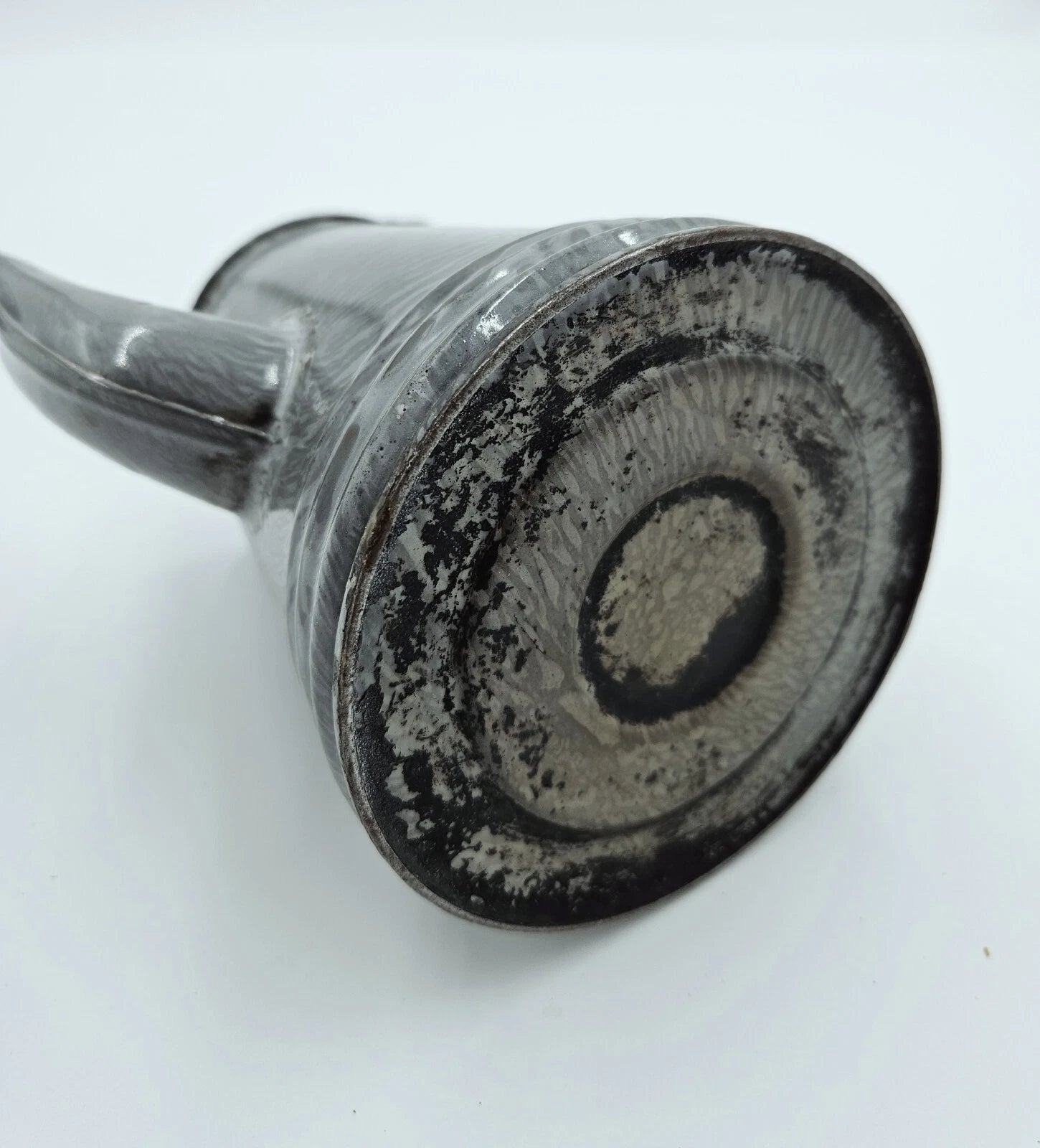 Antique Vintage Enamelware Coffee Tea Pot Primative Decor