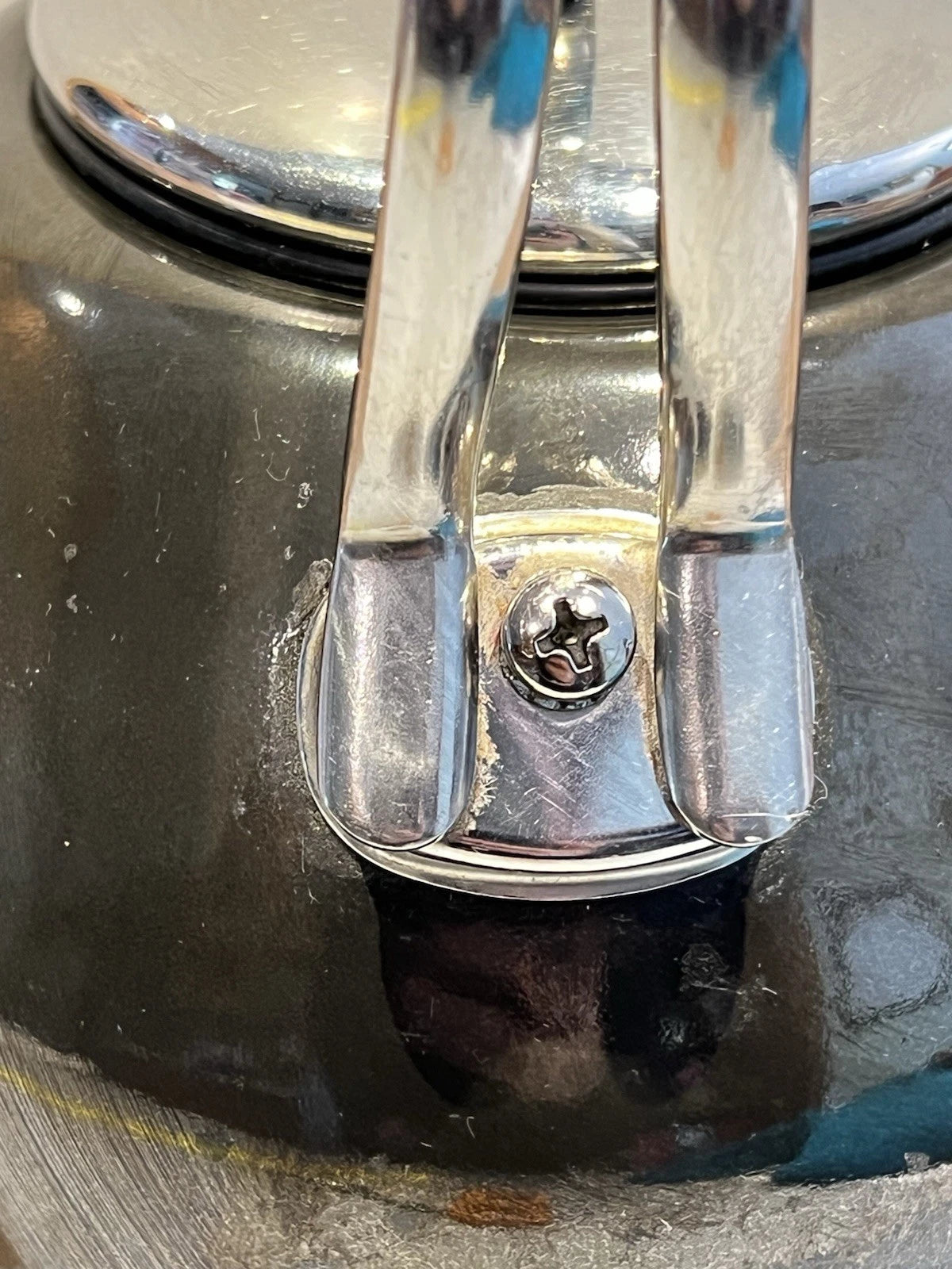 Chantal Classic Enamel On Steel Tea Kettle Black / Dark Gray W Harmonica Whistle