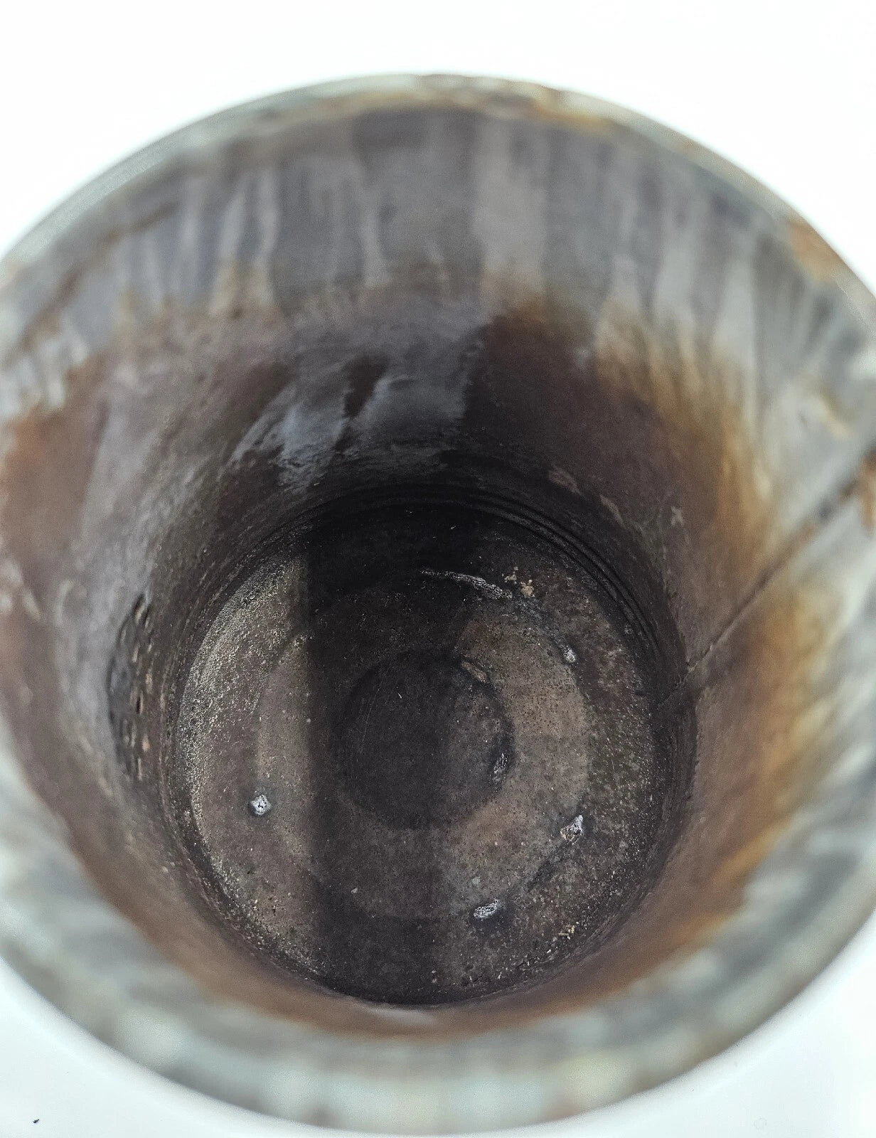 Antique Vintage Enamelware Coffee Tea Pot Primative Decor