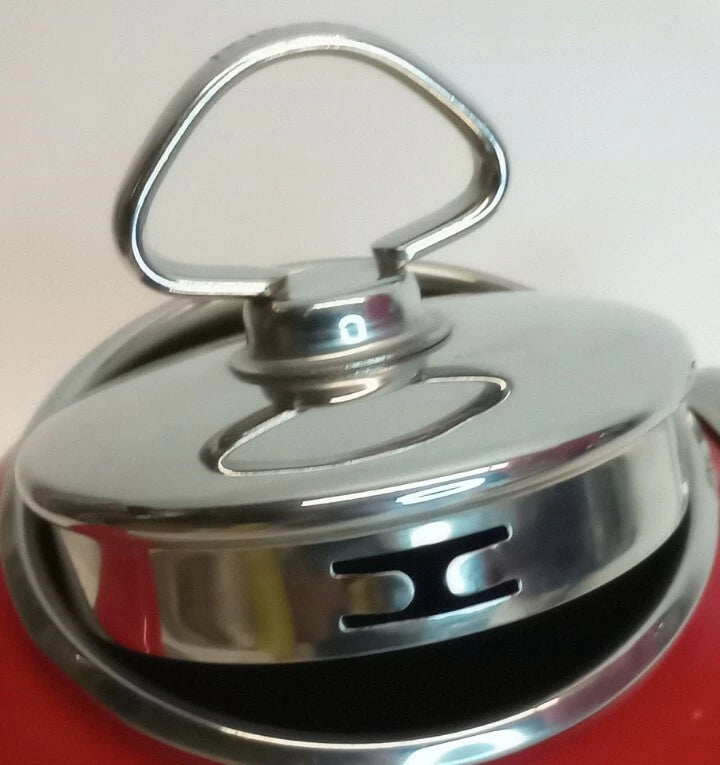 Adorable Chantal Teapot Kettle Rich Red Enamel Stainless Accent German 1.75 ltr