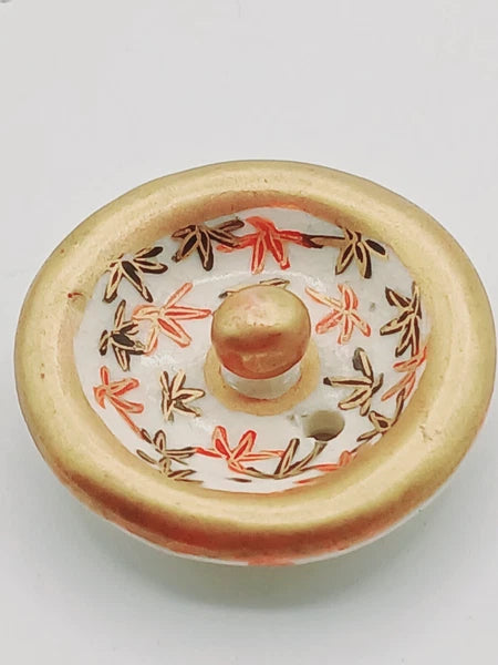 ANTIQUE MINIATURE JAPANESE SATSUMA ENAMEL FIGURAL WINE POT TEAPOT SIGNED