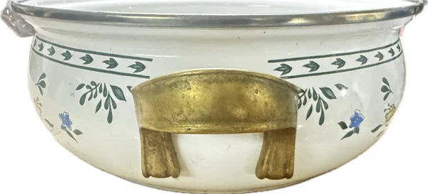 ASTA Germany Enamel Tea Kettle Teapot Floral with Lid; "PARTS", DECORATION