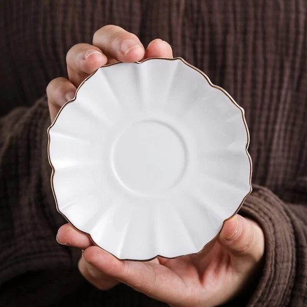 Complete Tea Set Porcelain Tea Pot Color Enamel Craft Matching Cup Saucer Gaiwan