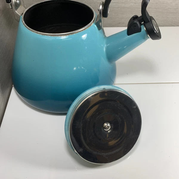 Le Creuset Tea Pot Kettle 1.6L 1.7Qt Caribbean Blue Enamel