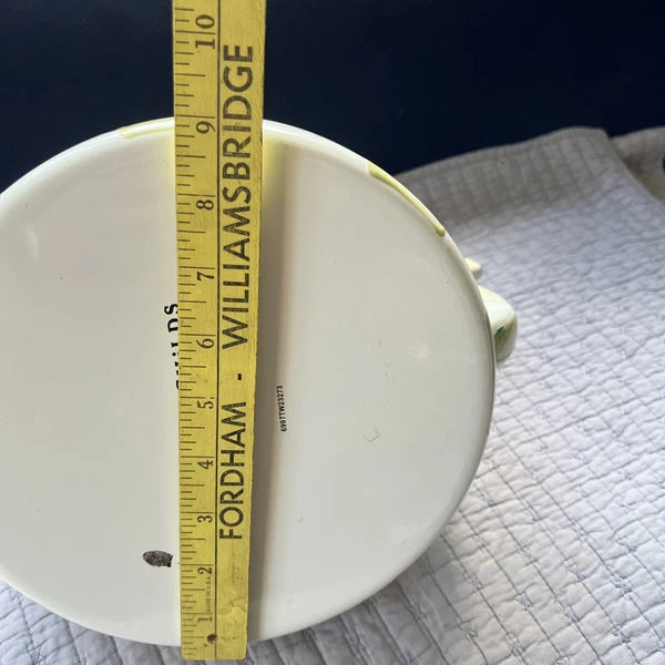 MACKENZIE CHILD PARCHMENT TEAPOT KETTLE ENAMEL AMBER FINIA -