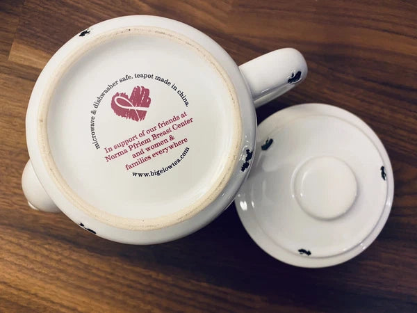 BIGELOW TEA Warm Hugs 12oz Ceramic Teapot Distressed Enamel-Look #TeaProudly