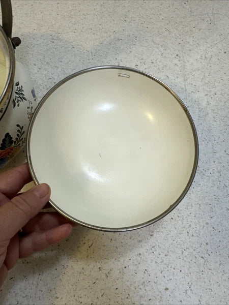 Gailstyn-Sutton Tea Pot Kettle Enamel Jardine Collection MCM Floral 1981 Japan