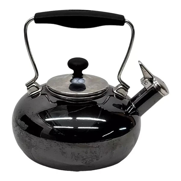 CHANTAL 1.8 QT Enamel on Steel Whistling Tea Kettle Teapot Dark Grey or Black