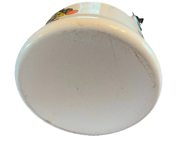 Bergen Enamelware Tea Pot Kettle Scandinavian Swedish Style Offset Wooden Handle