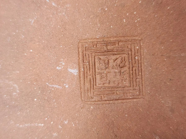 CHINESE YIXING ZISHA TEAPOT Enameled Decoration Flowers Signed Vintage