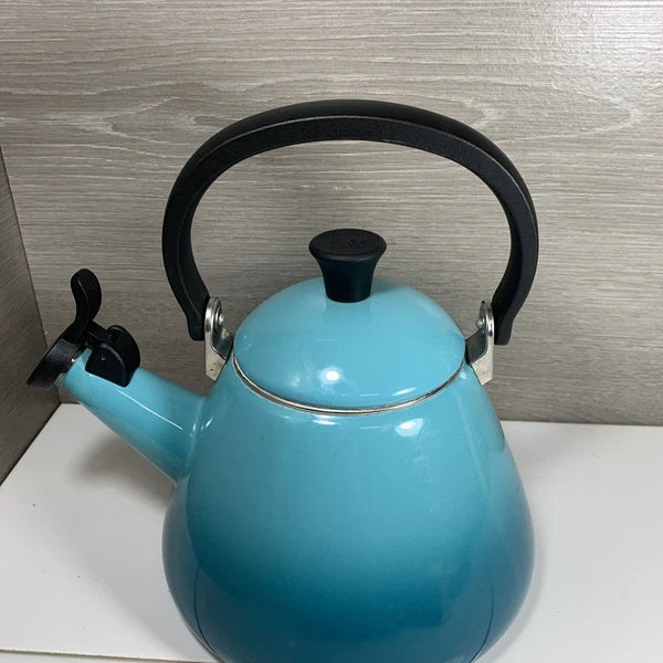 Le Creuset Tea Pot Kettle 1.6L 1.7Qt Caribbean Blue Enamel