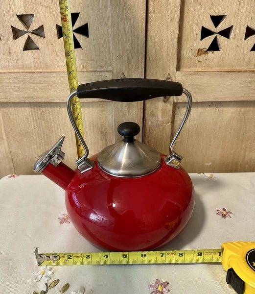 Chantal Whistling Tea Kettle Teapot Red Enamel