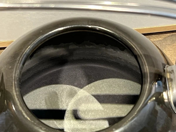 Chantal Classic Enamel On Steel Tea Kettle Black / Dark Gray W Harmonica Whistle