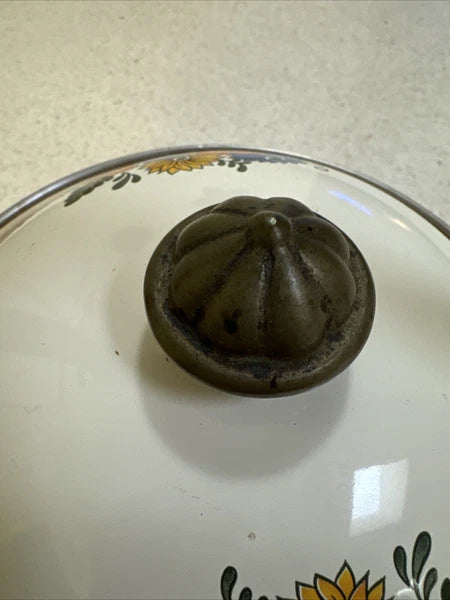 Gailstyn-Sutton Tea Pot Kettle Enamel Jardine Collection MCM Floral 1981 Japan