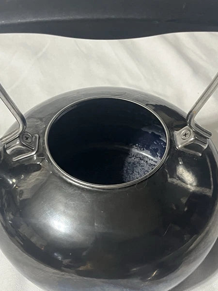 Chantal Tea Pot Kettle Enamel On Steel 1.7 Qt Black Finish