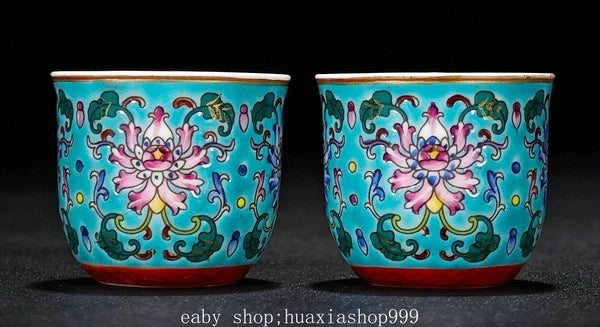 6" YongZheng Colour Enamel Porcelain Gilt Flower Pattern Teapot Cup Tray Set