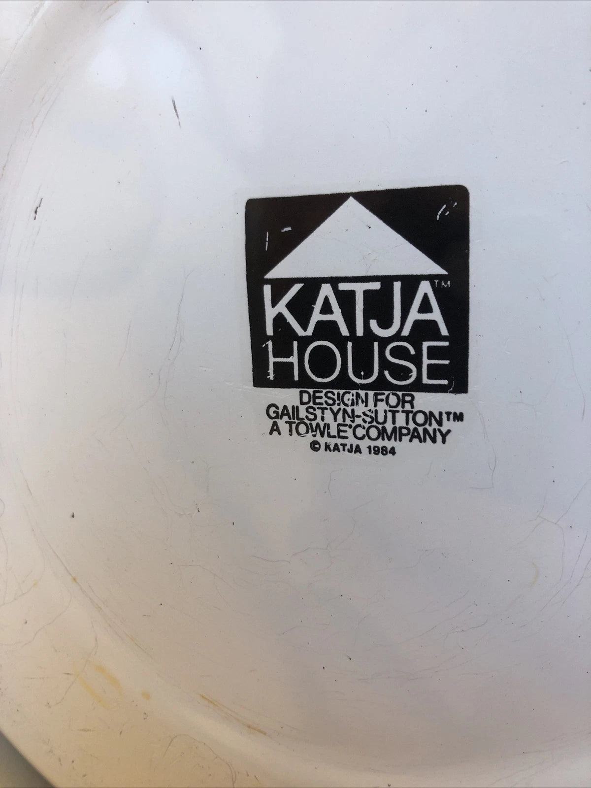 Gailstyn-Sutton Katja House Enamel Teapot Kettle 1984 Abstract Bar Code Design