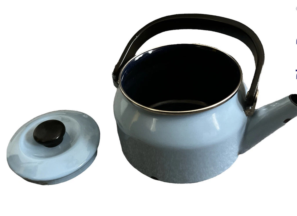 Siam Fuji Ware Light Blue Enamel Teapot Vintage Pre Owned