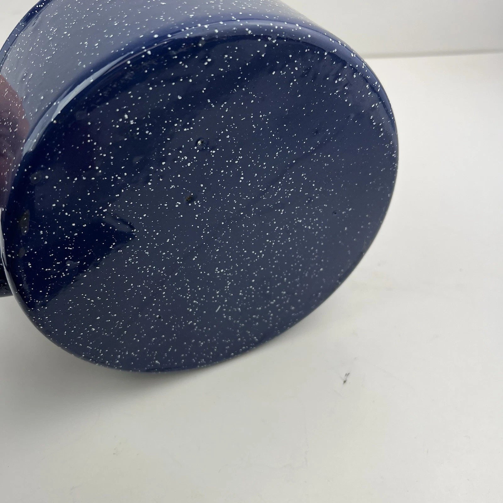Vintage Blue Enamel Enamelware Teapot Kettle Lid