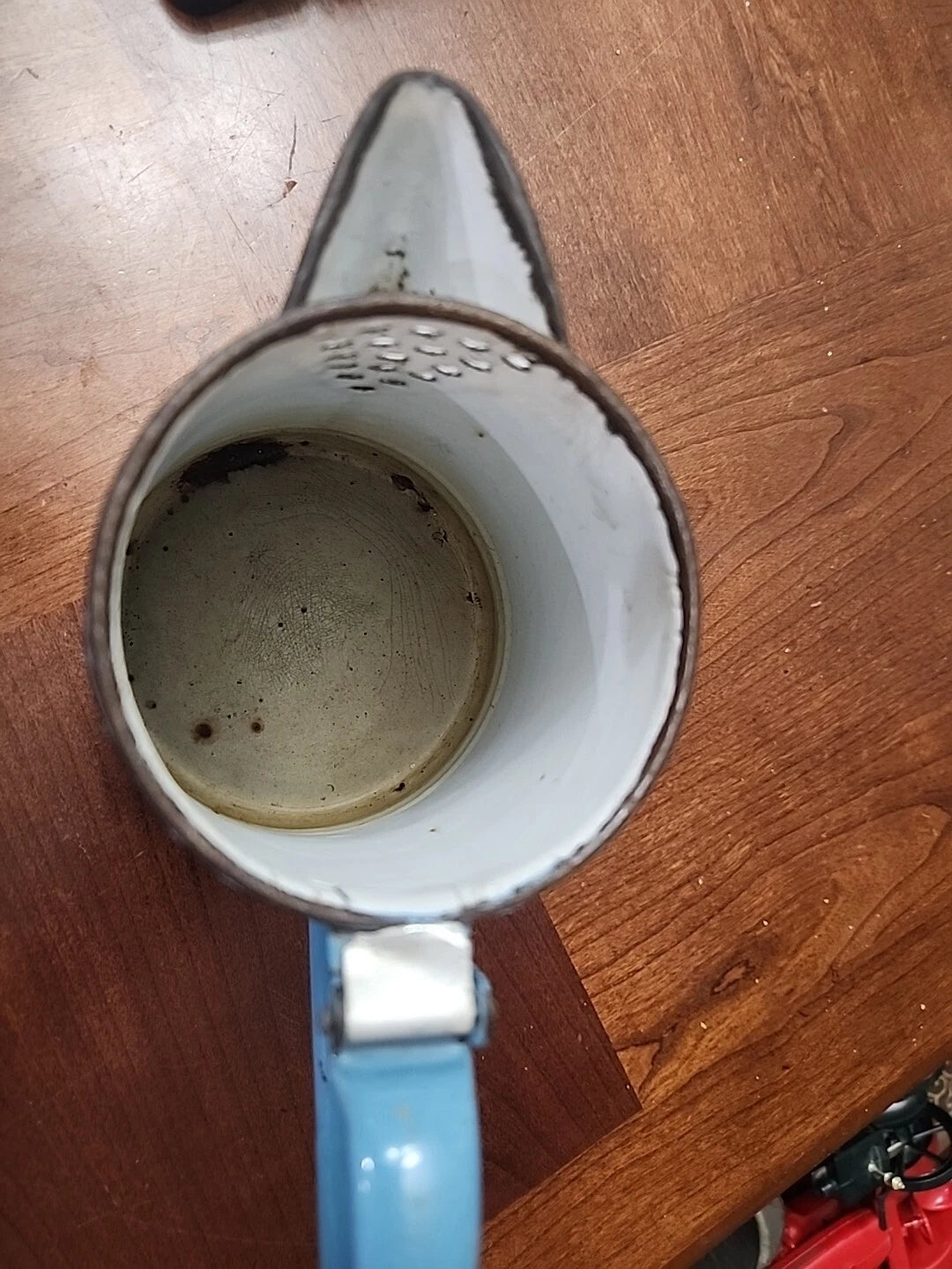 Vintage Pyrolite German Enamelware Teapot Coffee Blue 1.5 Qt