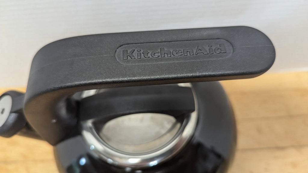 KitchenAid 1.5 Quart Porcelain Enamel Black Whistling Tea kettle