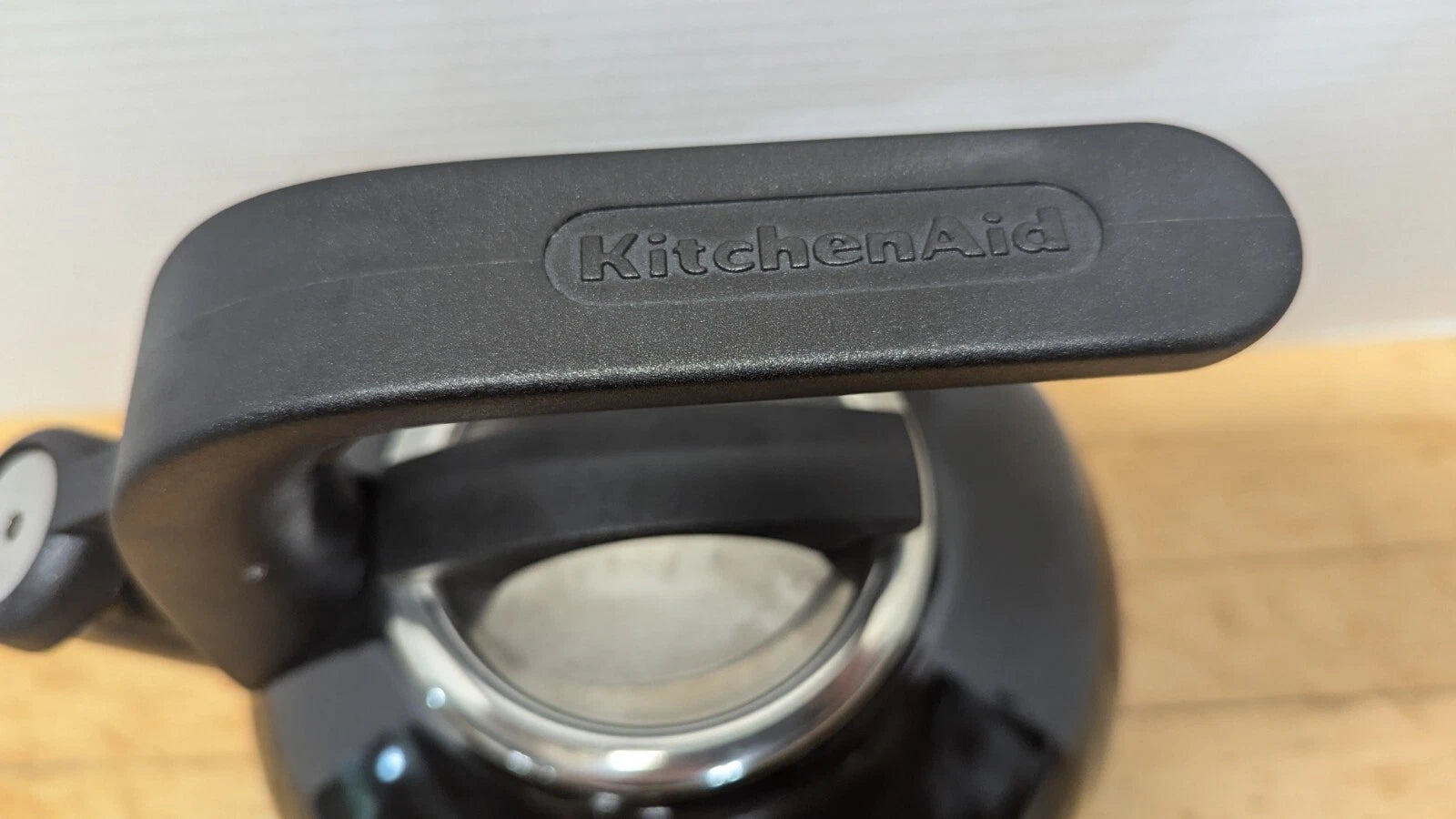 KitchenAid 1.5 Quart Porcelain Enamel Black Whistling Tea kettle