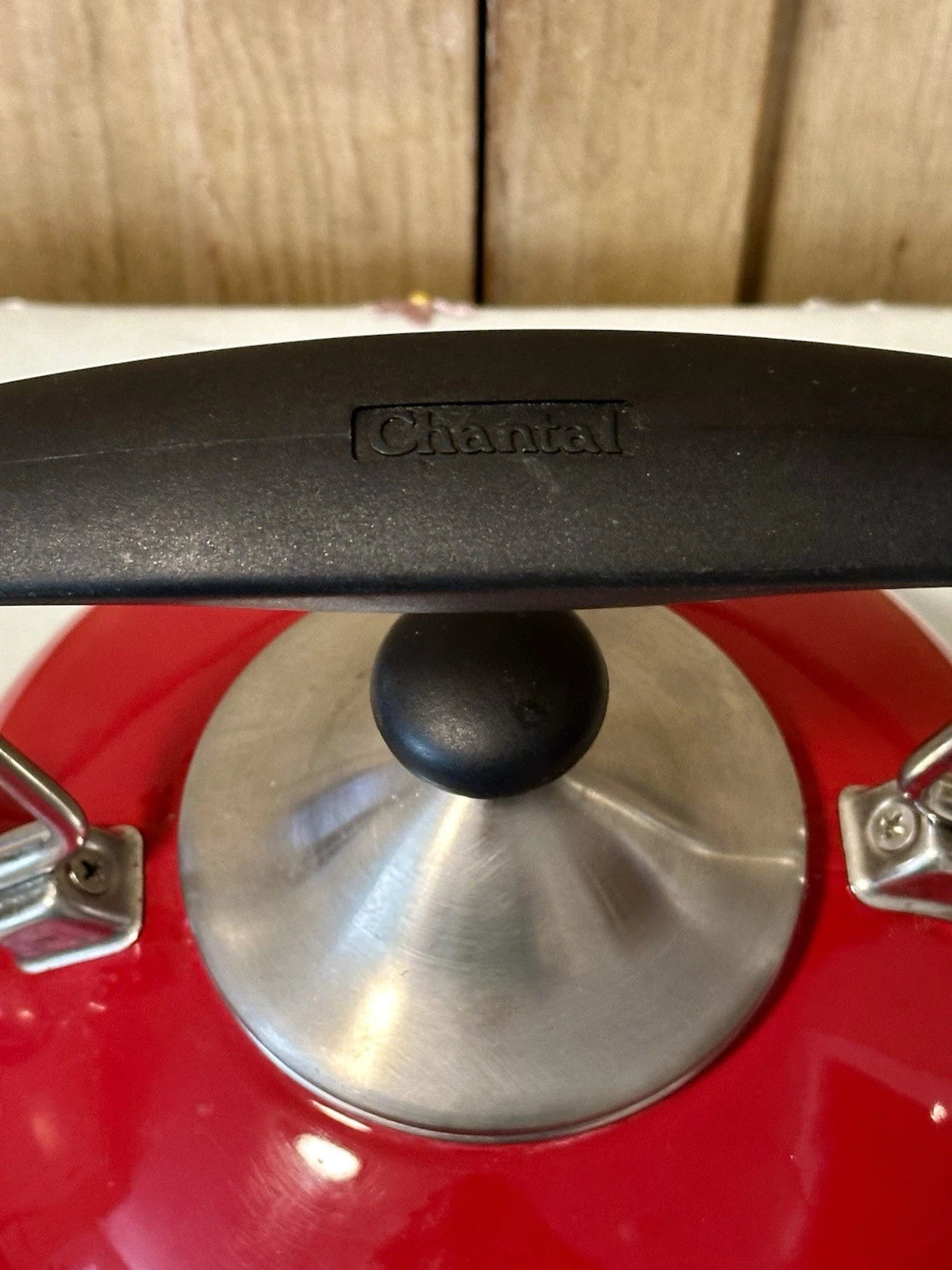 Chantal Whistling Tea Kettle Teapot Red Enamel