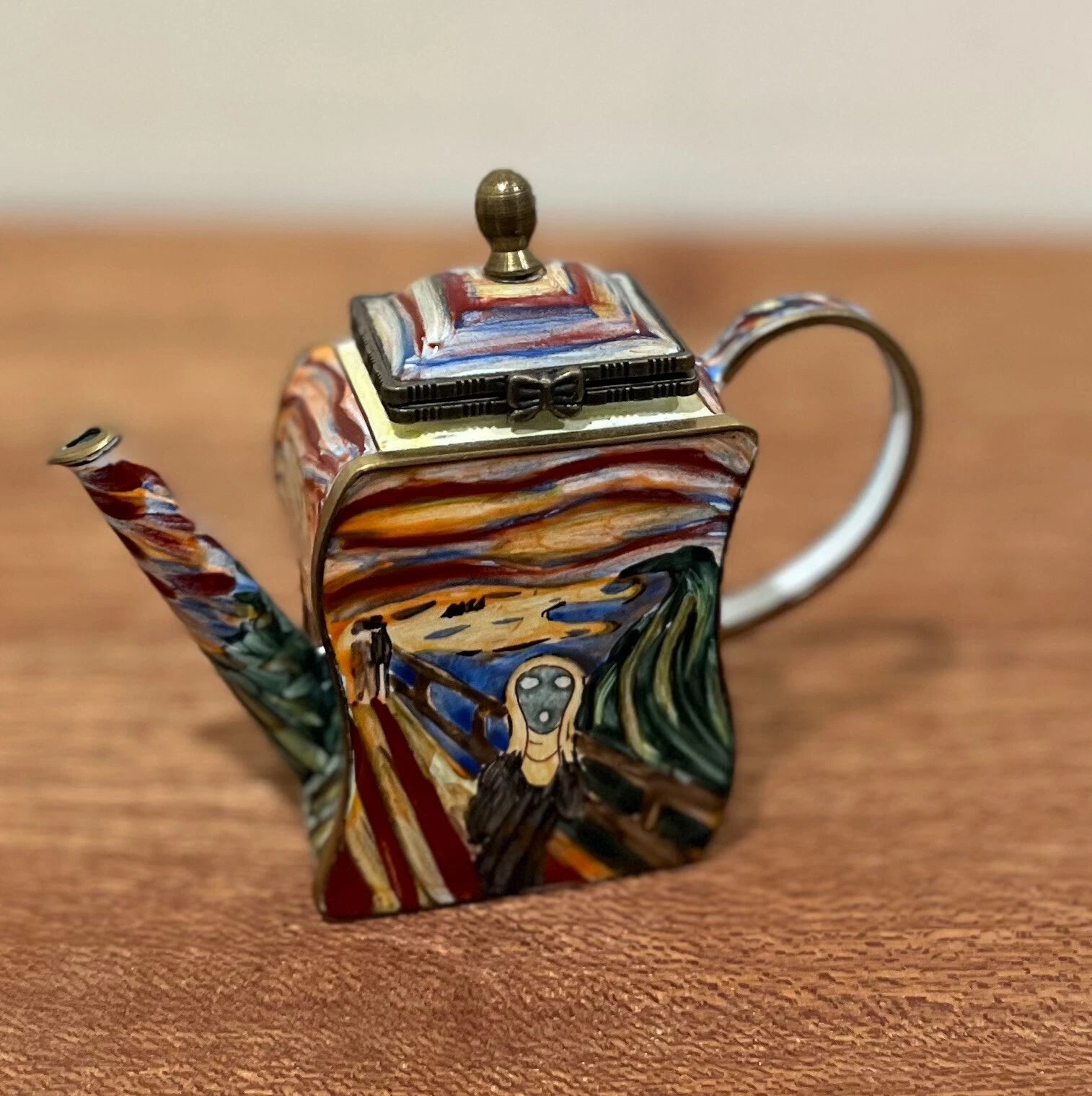 Kelvin Chen No 617 Enamel Mini Teapot Munch "The Scream" 2001