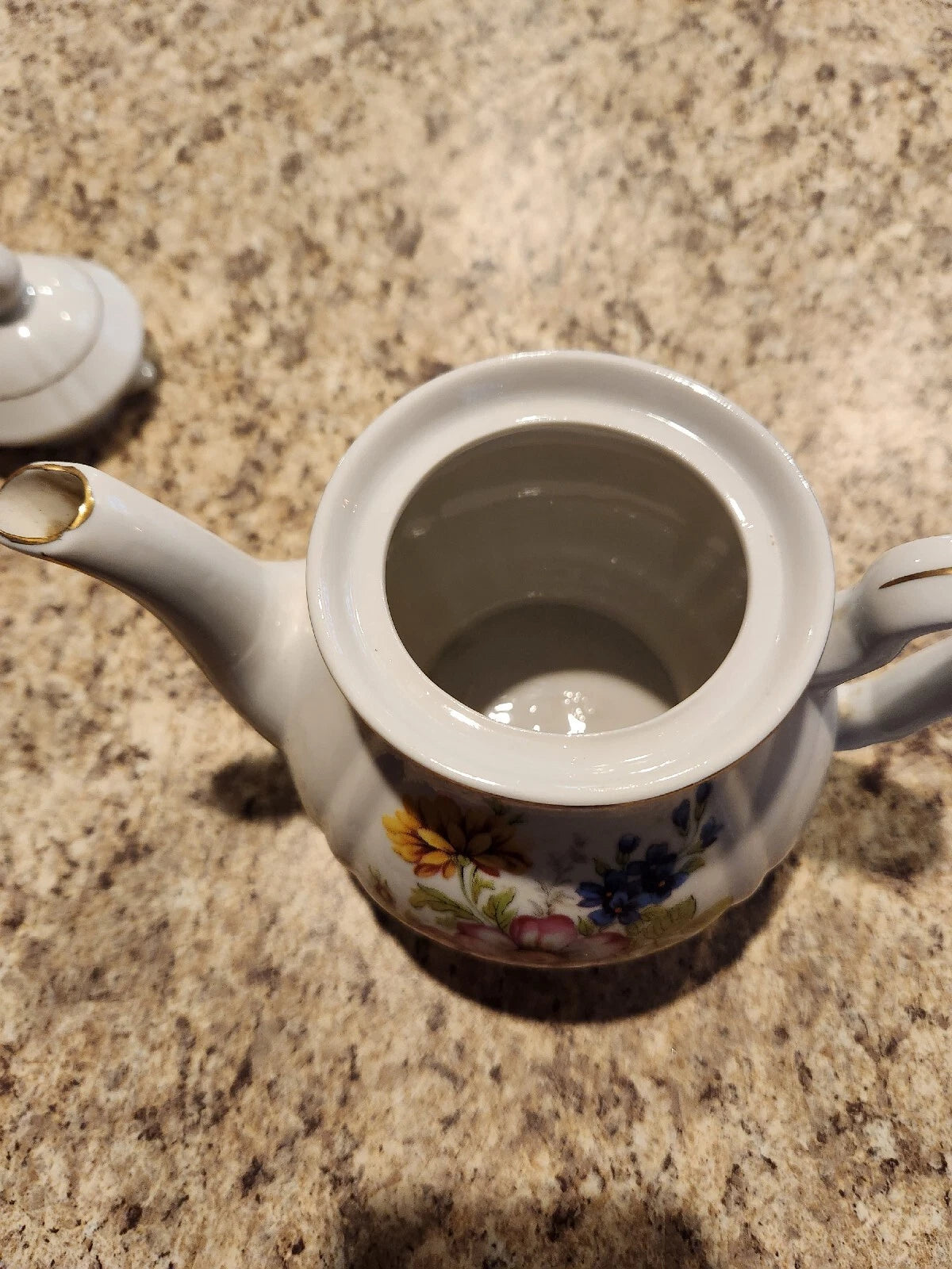 vintage floral teapot made in japan