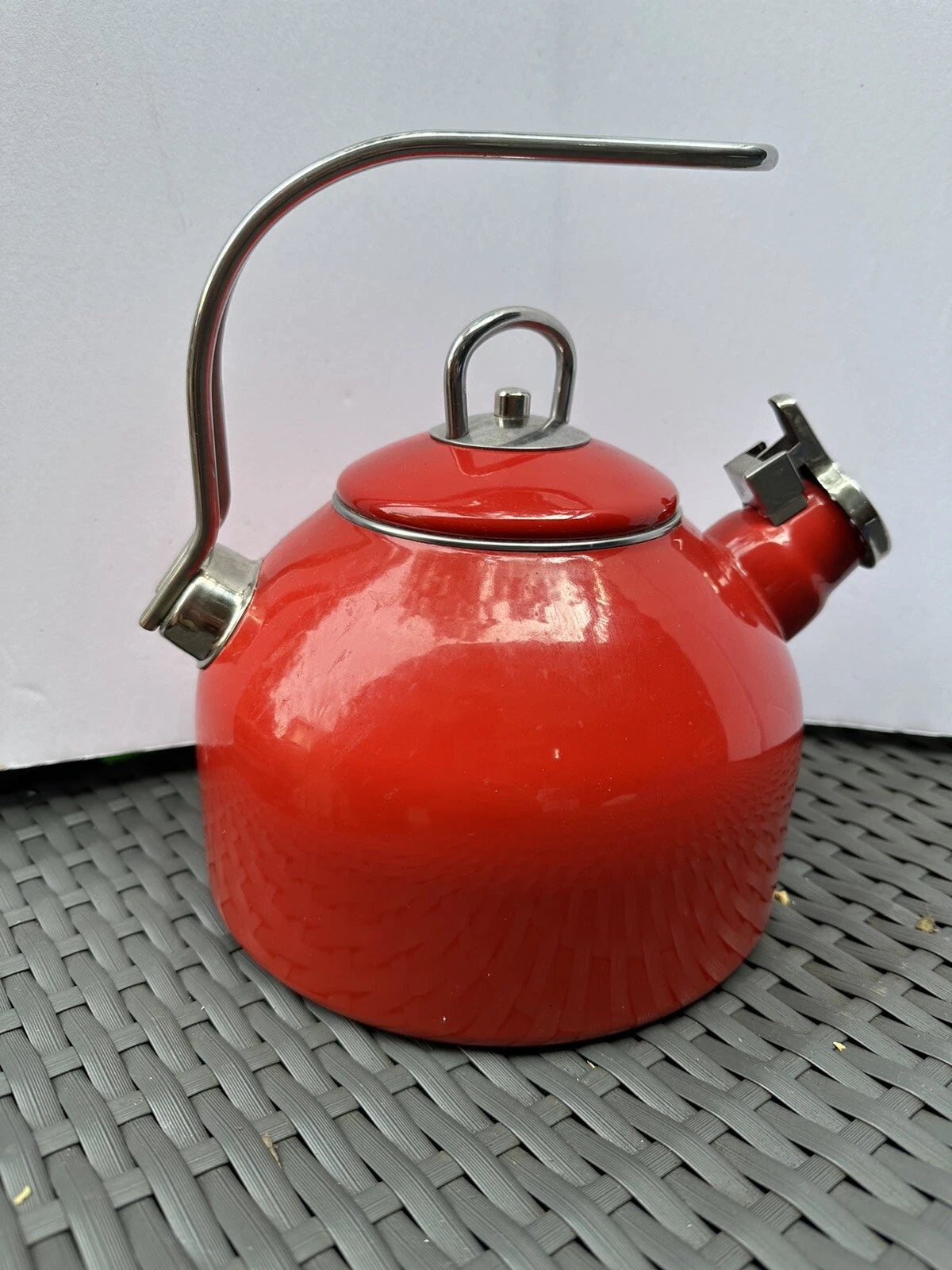 Tea Kettle Martha Stewart Collection 2.5 Qt Enamel Steel Designer Tea Pot