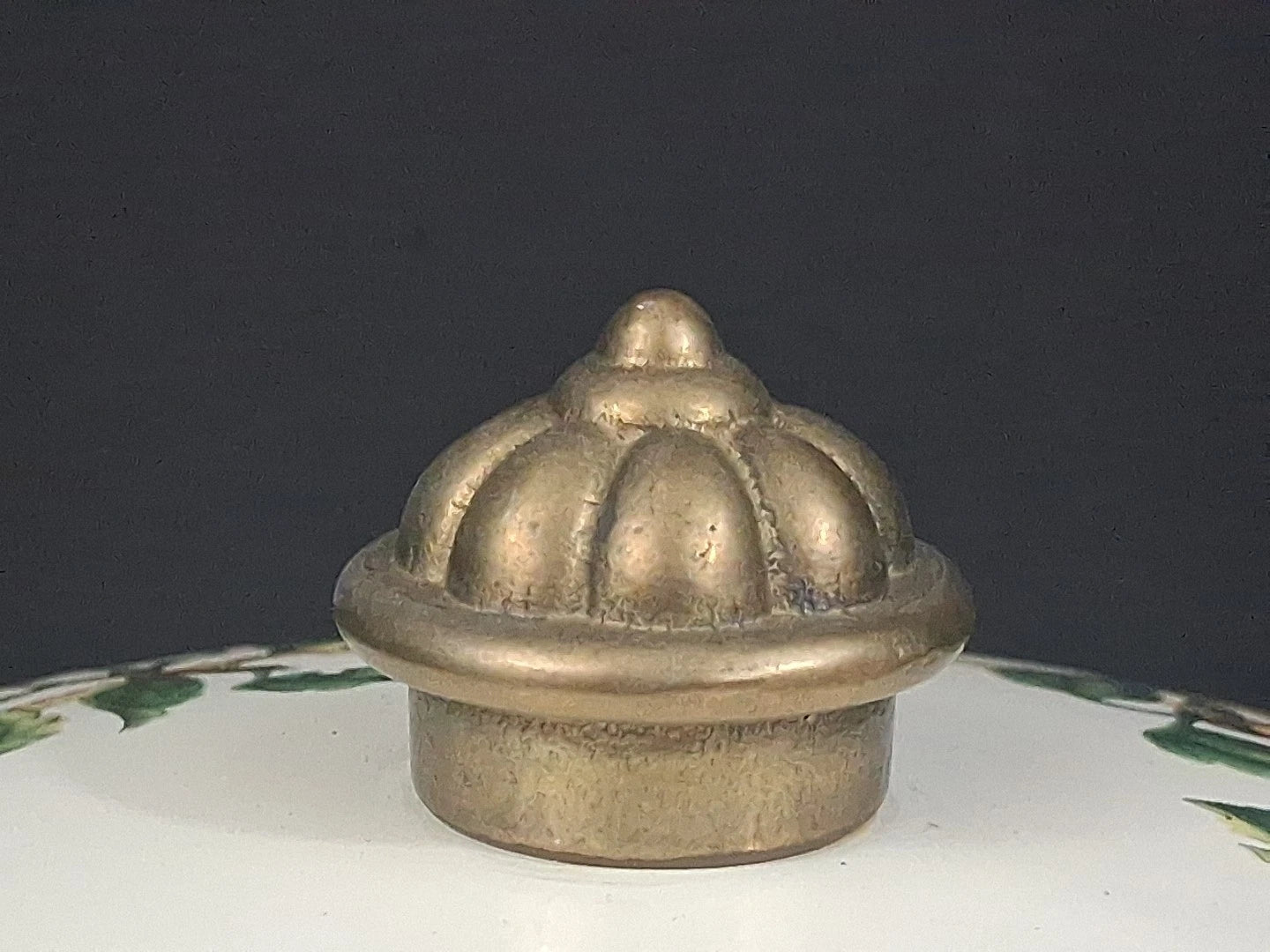 Vtg Lot Enamel Cookware Pots Tabletops Unlimited Cornucopia Teapot Brass Handles