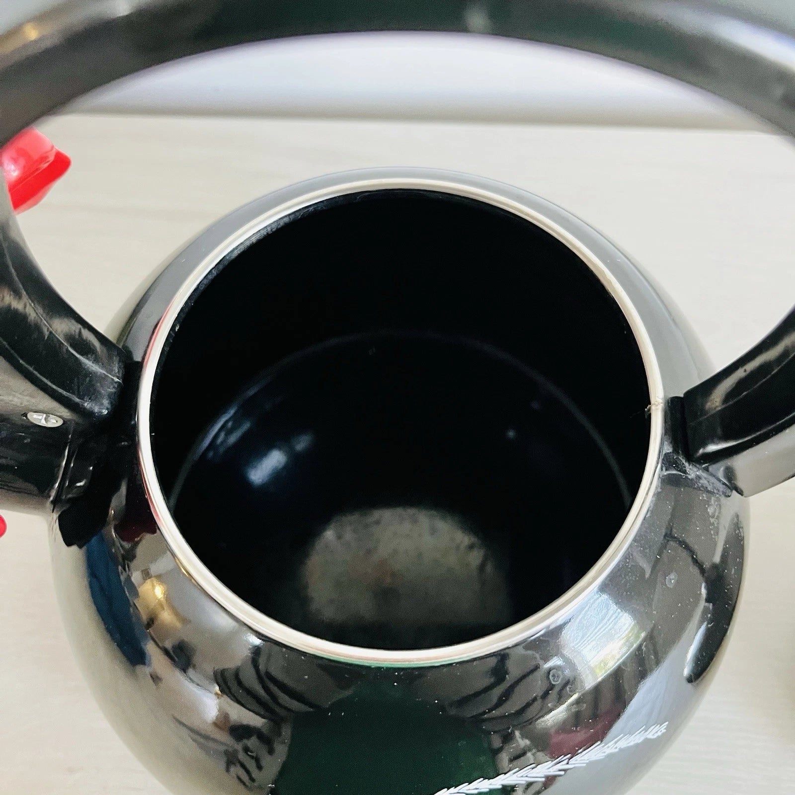 Vintage 1995 Ancona Kitty Cat Bow Tea Kettle Teapot Black And White