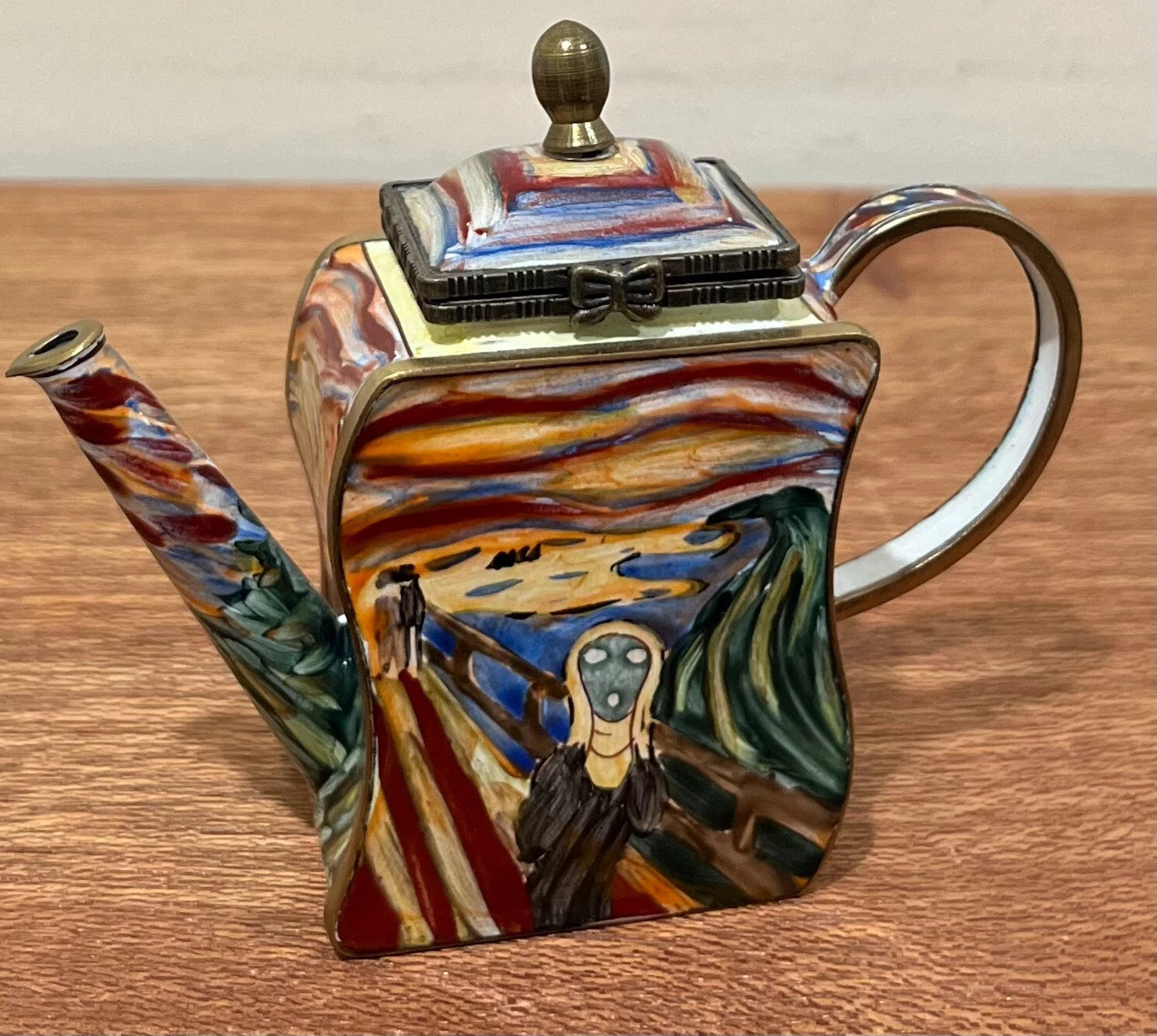 Kelvin Chen No 617 Enamel Mini Teapot Munch "The Scream" 2001