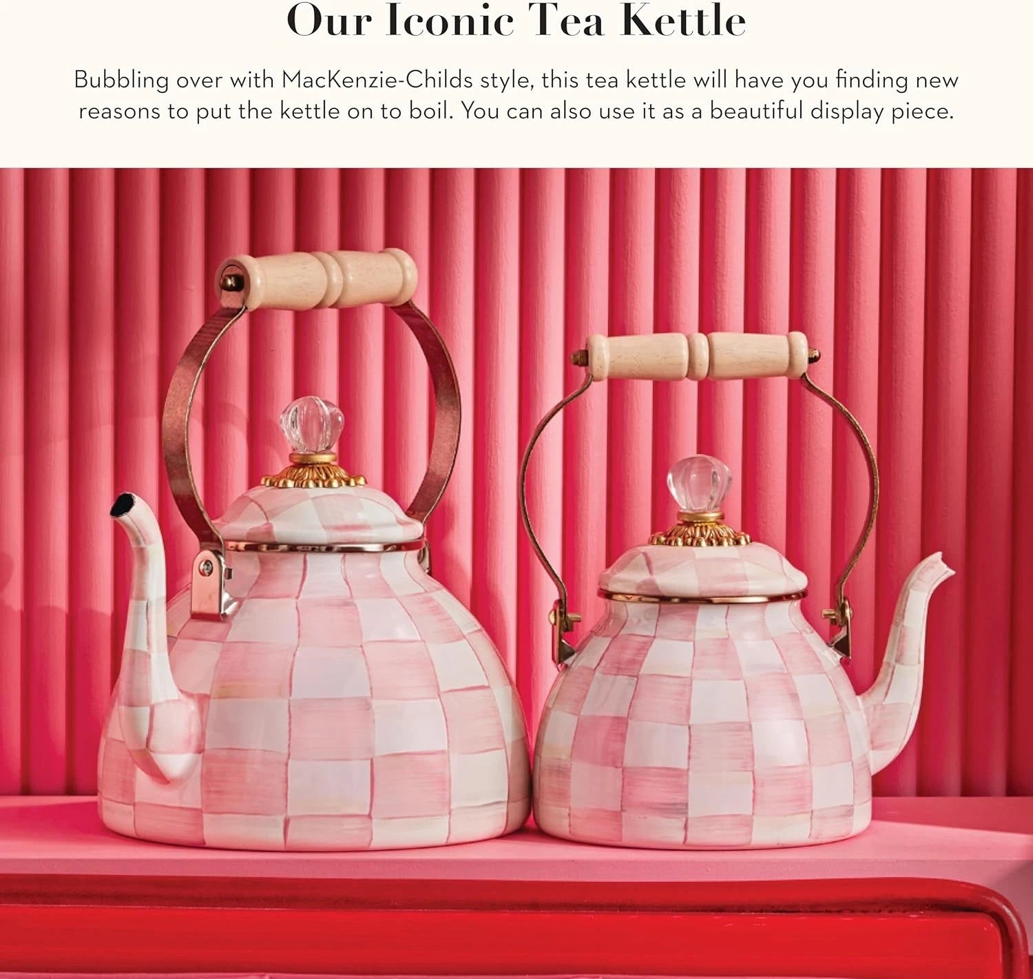Mackenzie- Childs 3-Quart Enamel Tea Kettle