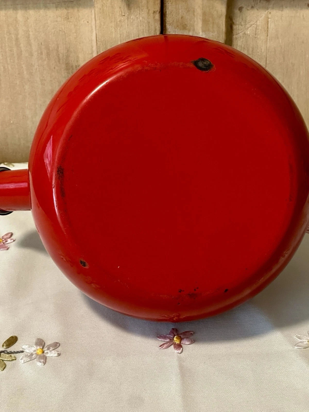 Chantal Whistling Tea Kettle Teapot Red Enamel