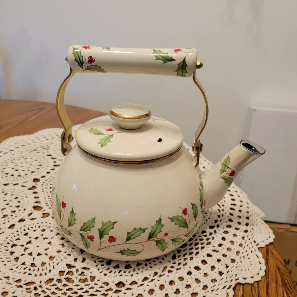 NEW Lenox Porcelain Enameled Holiday Teapot